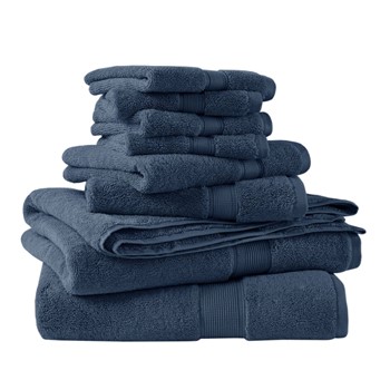 800GSM 100% Cotton 8 Piece Towel Set
