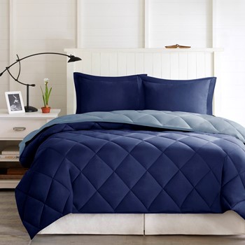 Larkspur 3M Scotchgard Reversible Down Alt Comforter Set