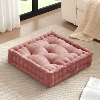 Wholesale Intelligent Design Azza Poly Chenille Square Floor Pillow Cushion