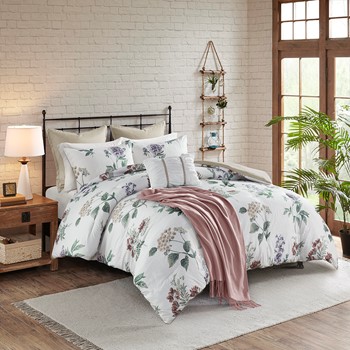 Wholesale Madison Park Zennia 7 Piece Printed Seersucker Comforter Set with Throw Blanket