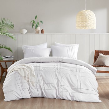Wholesale Comfort Spaces Walker Soft Washed Pleated Duvet Cover Set