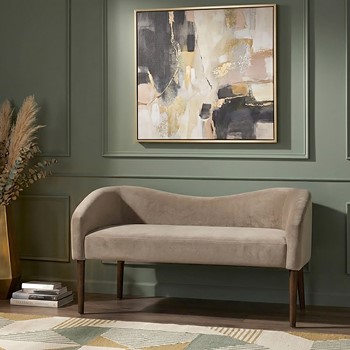 Wholesale Nicole Miller Larkspur Wave Back Velvet Accent Bench