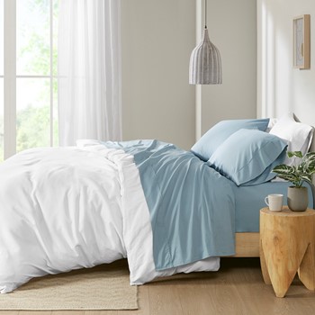 Wholesale Madison Park 200 Thread Count Relaxed Cotton Percale Sheet Set