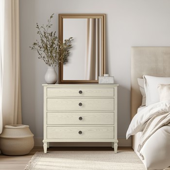 Victoria 4-drawer wood dresser (40")