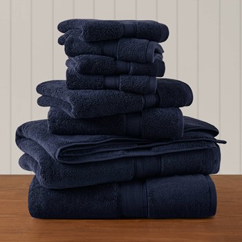 800GSM 100% Cotton 8 Piece Towel Set