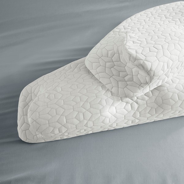 Sleep Philosophy Memory Foam Wedge Pillow - White