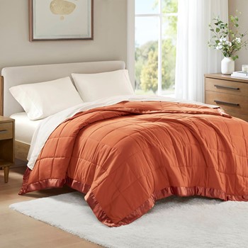 Wholesale Madison Park Windom Lightweight Down Alternative Blanket with Satin Trim