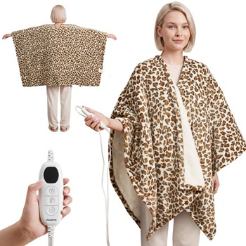 Wholesale Beautyrest Shawn Heated Sherpa Snuggle Wrap Throw