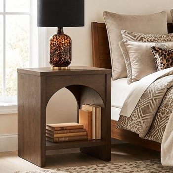 Wholesale Nicole Miller Bellcourt Arch Wood End Table with Arched Open Shelf