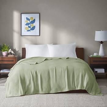 Wholesale Madison Park Freshspun Basketweave Cotton Blanket
