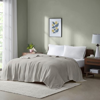 Wholesale Madison Park Freshspun Basketweave Cotton Blanket