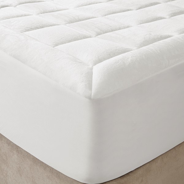 Heavenly Soft Overfilled Plush Hypoallergenic Down Alternative Waterproof  Mattress Pad (Twin) White