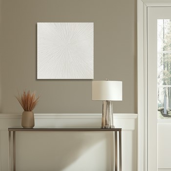 Sunburst Hand Painted Dimensional Resin Wall Art