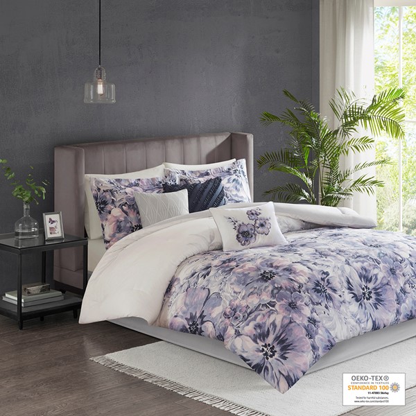 Blue Floral 4 Pcs Comforter Set Includes 1 Comforter, 2 Pillowcases an –  Style Quarters