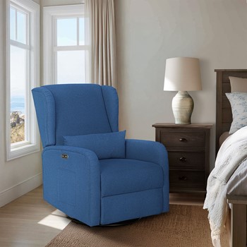 Wholesale Madison Park Candace Power Recliner 3-in-1 with Swivel, Glider, Charging Station