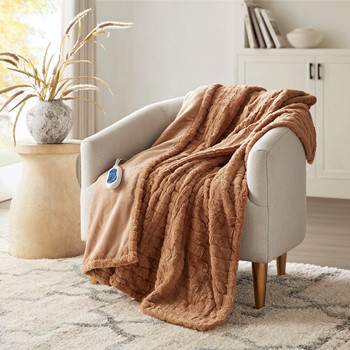 Wholesale Beautyrest Zuri Oversized Faux Fur Heated Throw