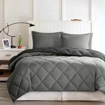 Larkspur 3M Scotchgard Reversible Down Alt Comforter Set