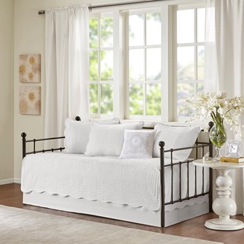 Tuscany 6 Piece Reversible Scalloped Edge Daybed Cover Set