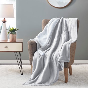Wholesale Serta Fleece to Sherpa Heated Throw