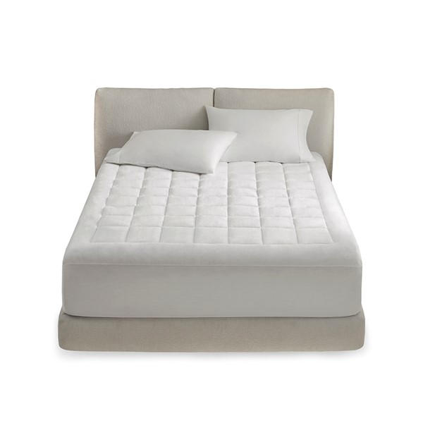 Extra Plush Pillowtop Mattress Pad With Fitted Skirt, mattress topper 