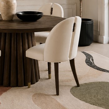 Wholesale Nicole Miller Sabine Split Back Dining Chair with Metal Leg Caps