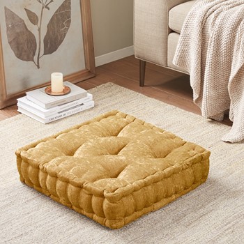 Azza Poly Chenille Square Floor Pillow Cushion
