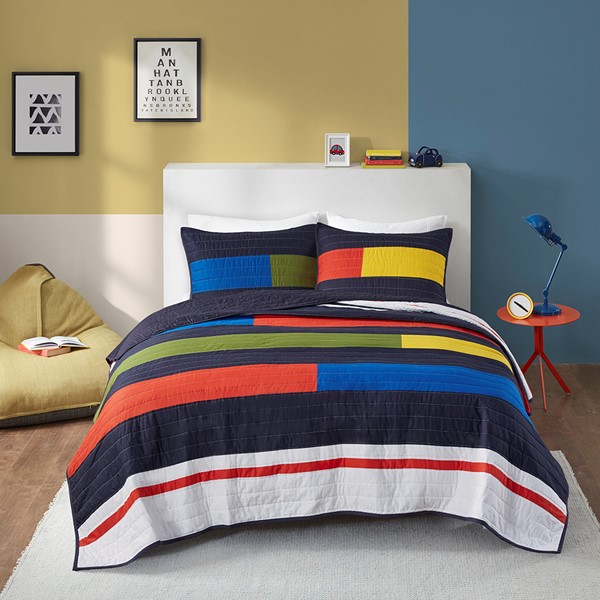 boys striped bedding