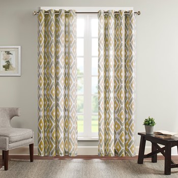 Ashlin Diamond Printed Window Curtain