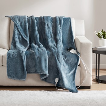 Wholesale Beautyrest Heated Microlight to Berber Throw