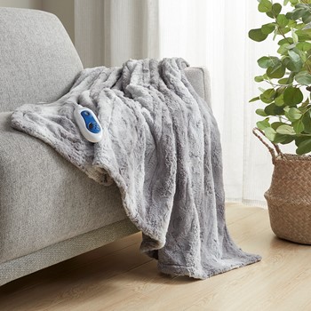 Zuri Oversized Faux Fur Heated Throw