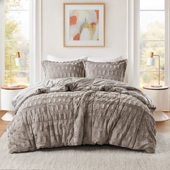 Gia Faux Fur Comforter Mini Set