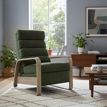 Jordan Wood framed push back Recliner