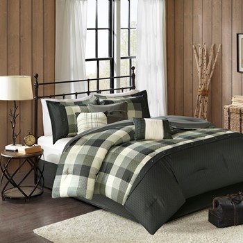 Wholesale Madison Park Ridge 7 Piece Herringbone Comforter Set