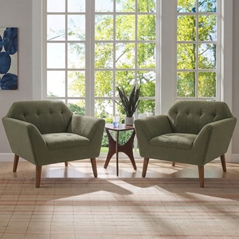 Wholesale INK+IVY Newport Wide Mid-Century Modern Lounge Chair Set of 2