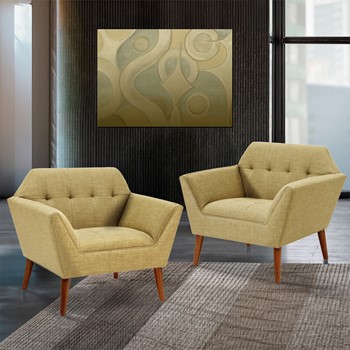 Wholesale INK+IVY Newport Wide Mid-Century Modern Lounge Chair Set of 2