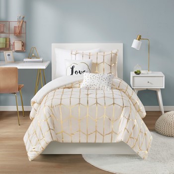 Raina 100% Polyester Brushed Microfiber Printed Comforter Set