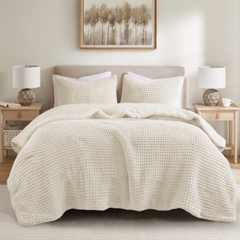 Wholesale Madison Park Riordan Waffle Knit Chenille Comforter Set