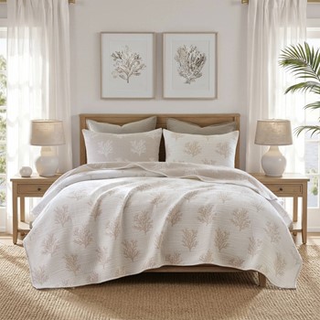 Wholesale Harbor House Blue Mia Coral 3 Piece Quilt Mini Set