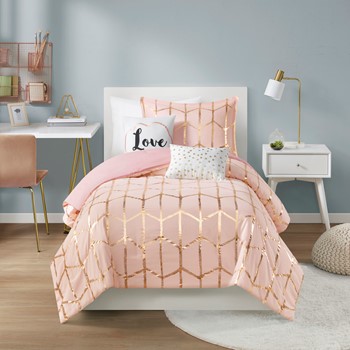 Raina 100% Polyester Brushed Microfiber Printed Comforter Set