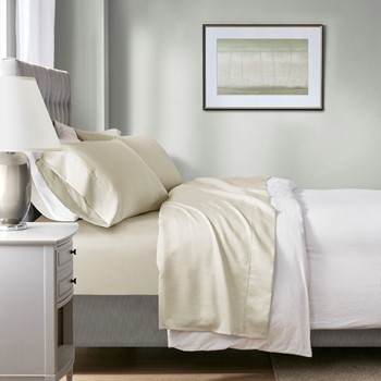 1000 Thread Count HeiQ Smart Temperature Cotton Blend 4 PC Sheet Set