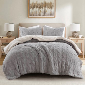 Riordan Waffle Knit Chenille Comforter Set