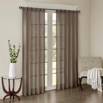 Harper Solid Crushed Curtain Panel Pair