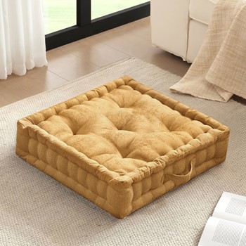 Wholesale Intelligent Design Azza Poly Chenille Square Floor Pillow Cushion