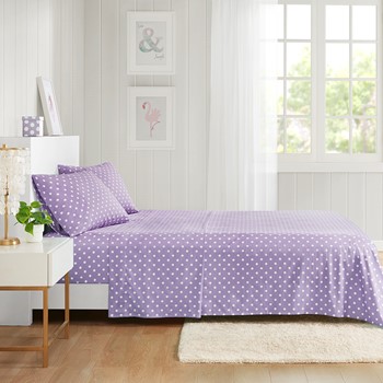 Wholesale Mi Zone Polka Dot Printed 100% Cotton Sheet Set
