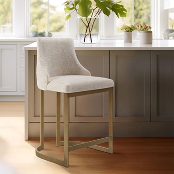Wholesale Madison Park Bryce 26"H Upholstered Counter Stool with Metal Base