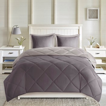Larkspur 3M Scotchgard Reversible Down Alt Comforter Set
