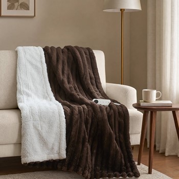 Wholesale Serta Heated Cord Plush Heated Throw