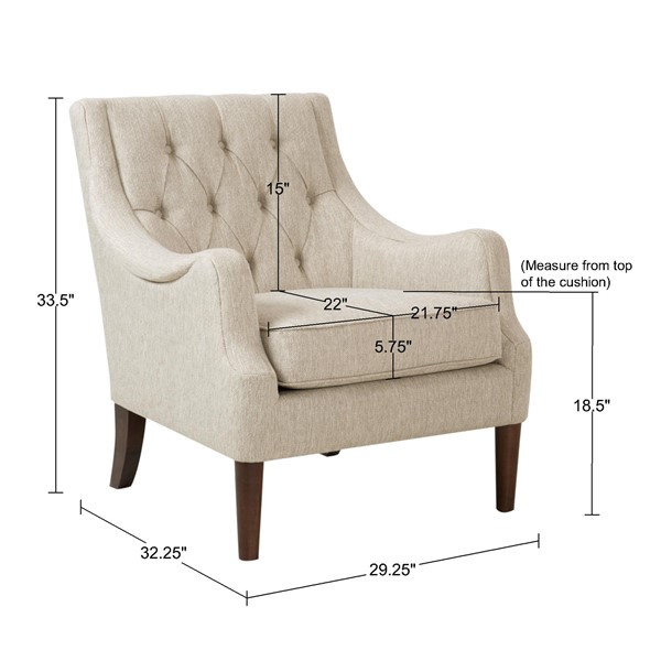 Tufted Chair Back Cushion: 18