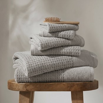 Wholesale Madison Park Spa Waffle Cotton Jacquard Bath Towel 6 Piece Set