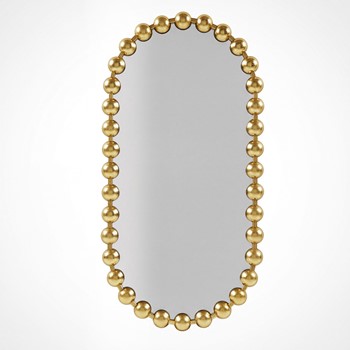 Marlowe 18X36 Oval Beaded Wall Mirror